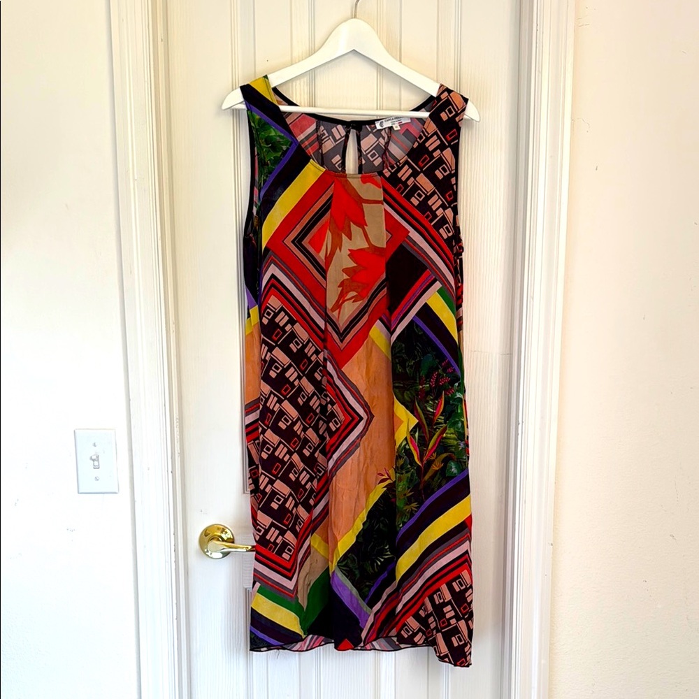 Fun Italian Cupro Trapeze Dress